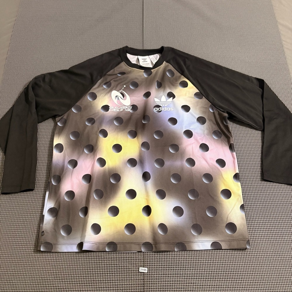 Adidas Originals Always Original Polka Dot Long Sleeve Raglan Shirt Small